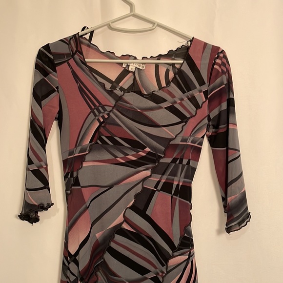 Moa Moa Purple Abstract Dress – Size Small (S) - Picture 3 of 9